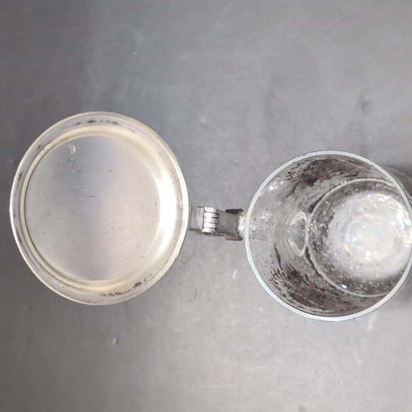 VGT,German Rein Zinn Glass Beer Stein With a Pewter Hinged Lid. - Picture 7 of 9